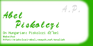 abel piskolczi business card